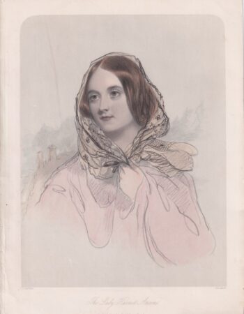 Antique Print, The Lady Harriet Anson, 1860 ca.