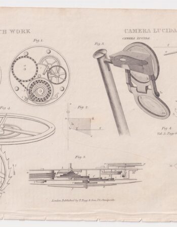Antique Print, Camera lucida, Watch Work, 1870 ca.