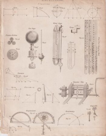 Antique Engraving print, Miscellanies, 1810 ca.