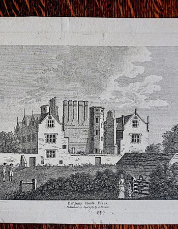 Antique Engraving Print, Eaftbury House, 1783