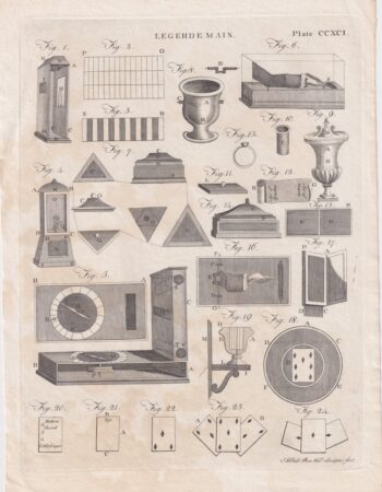 Antique Engraving Print, Legerde Main, 1810 ca.