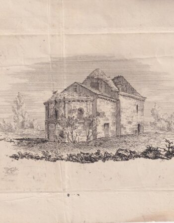 Antique Engraving Print, Landscape, 1860 ca.