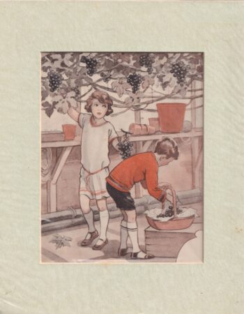 Antique Print, The Harvest, 1950