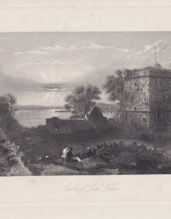 Antique Engraving Print, Castle of Loch Seven, 1845 ca.