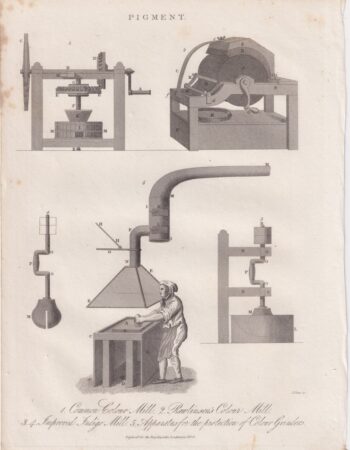 Antique Engraving Print, Pigment, 1824
