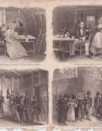 Antique Print, Duchess of Berry, Marie Bossy... 1809