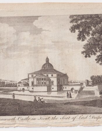 Antique Engraving Print, Mereworth Castle in Kent, 1776