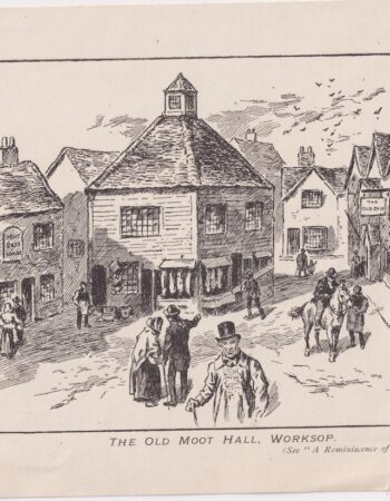 Antique Print, The Old Moot Hall, Worksop, 1880