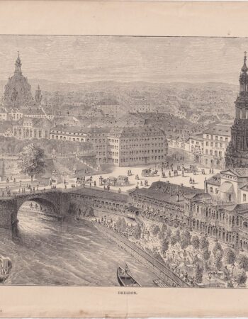 Antique Print, Dresden, 1880