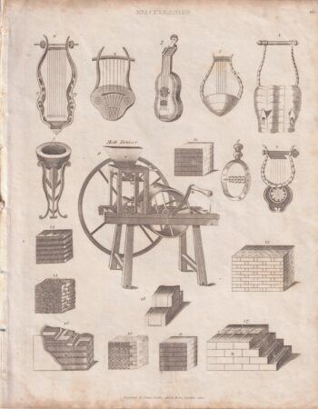 Antique Engraving Print, Miscellanies, 1810