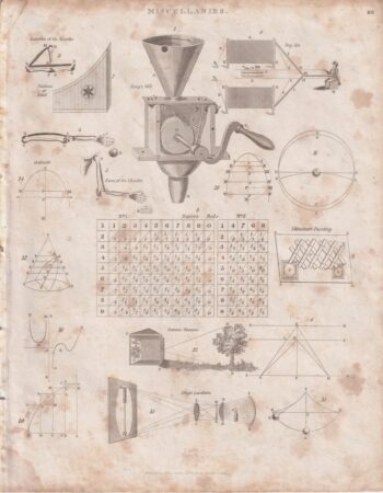 Antique Engraving Print, Miscellanies, 1811