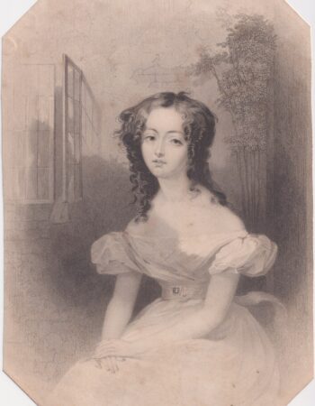 Antique Engraving Print, Portrait, 1850 ca.