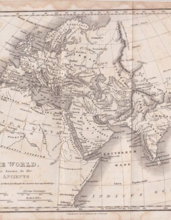 Antique Map, The World as Known to the Ancients, 1808