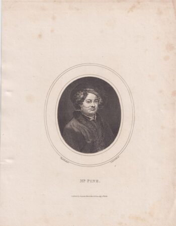 Antique Engraving Print, Mr. Pine, 1808