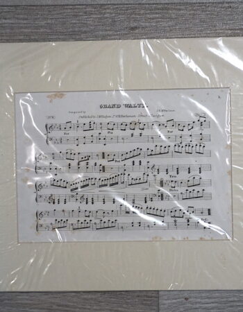 Antique print, Grand Waltz, 1822