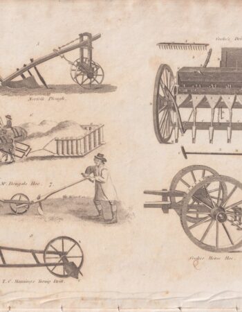 Antique Engraving Print, Agriculture, 1810