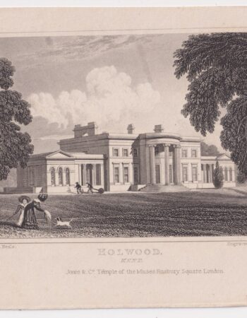Antique Engraving Print, Holwood, Kent, 1810