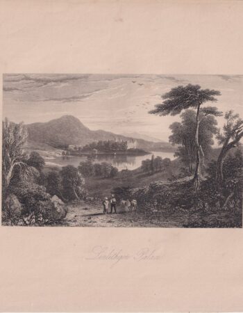Antique Engraving Print, Linlithgow Palace, 1860
