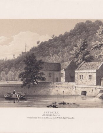 Antique Print, The Dairy, Arundel Castle, 1846