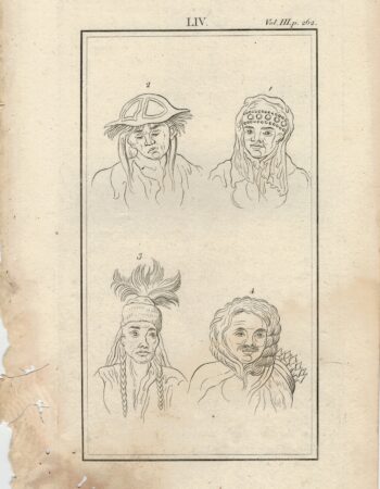 Antique Engraving Print, Portraits, 1750