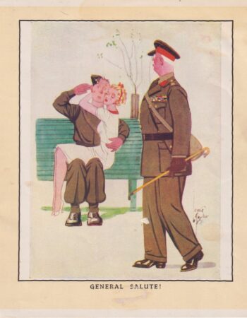 Vintage Print, General Salute! 1909 ca.