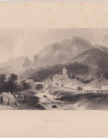 Antique Engraving Print, Voreppe, 1870