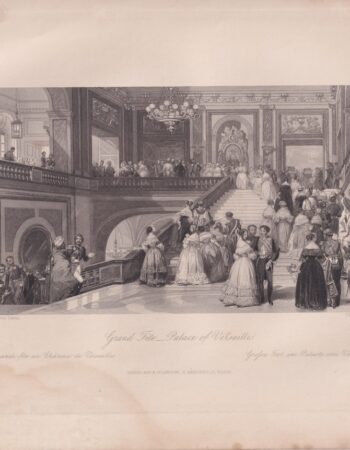 Antique Engraving Print, Grand Fête, Versailles, 1835 ca.