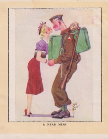 Vintage Print, A near Miss! 1909 ca.