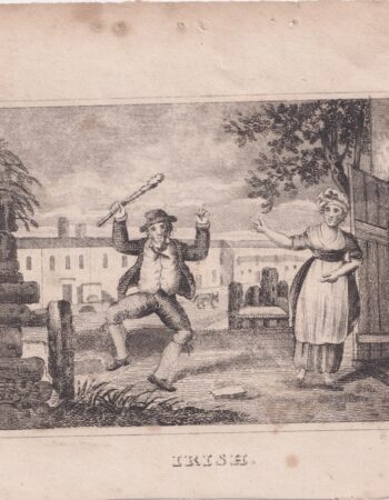 Antique Engraving Print, Irish, 1829