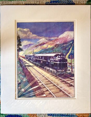 Vintage Print, Train, 1950