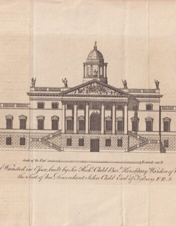 Antique Engraving Print, Wansted, 1725