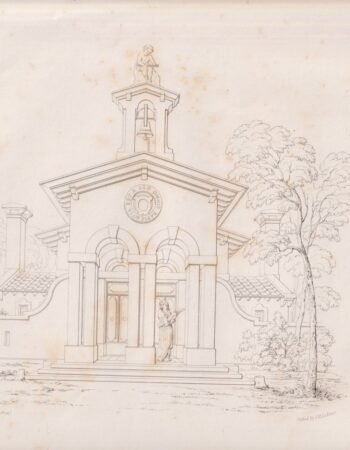 Antique Print, Est a Deo Omnis Sapientia, 1865 ca.