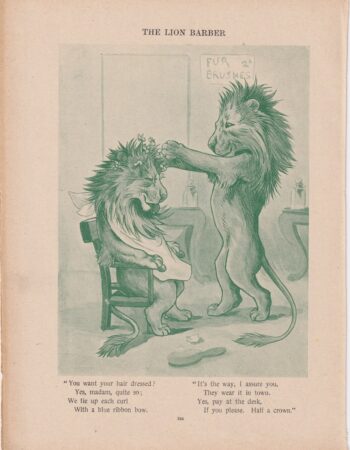 Vintage Print, The Lion Barber, 1920 ca.