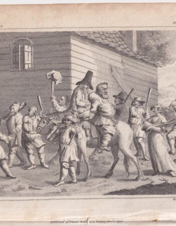 Antique Engraving Print,  The hunchback, 1798