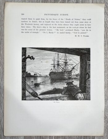 Antique Print, The Victory, 1880 ca.