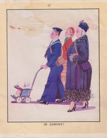 Vintage Print, In Convoy! 1909