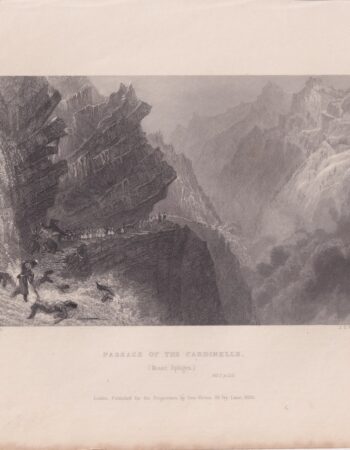 Antique Engraving PrintPassage of the Cardinelle, 1836