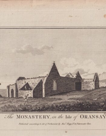Antique Engraving Print, The Monastery in the Isle of Oransay, 1786