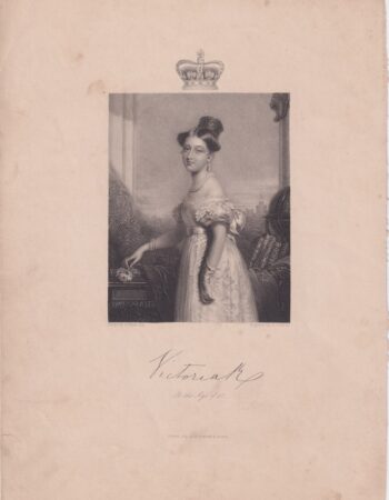 Antique Engraving Print, Victoria, 1858 ca.