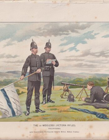 Antique Print, The 1st Middlesex (Victoria Rifles) Volunteers, 1890