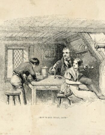 Antique Print, "How's Her Head, Jack?", 1820 ca.