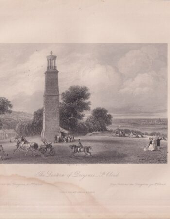 Antique Engraving Print, The Lantern of Diogenes, 1840