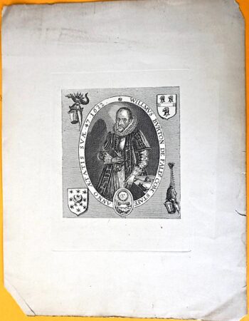 Antique Engraving  Print, Willmvs Bvrton, 1870 ca.