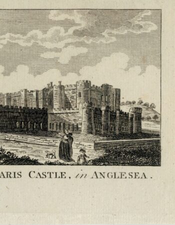 Antique Engraving Print, Beaumaris Castle in Anglesea, 1792