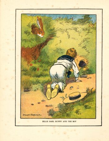 Vintage Print, Billie Basil Bunny and the Boy, 1917 by Stuart Barker