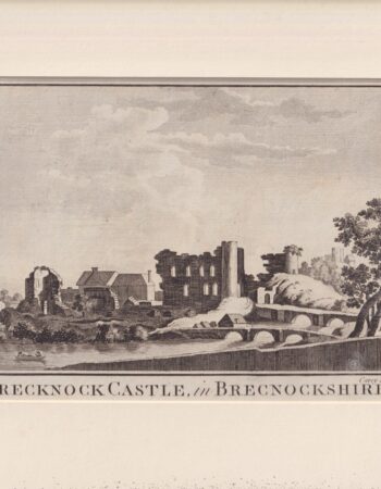 Antique Engraving Print, Brecnock Castle in Brecnockshire, 1790