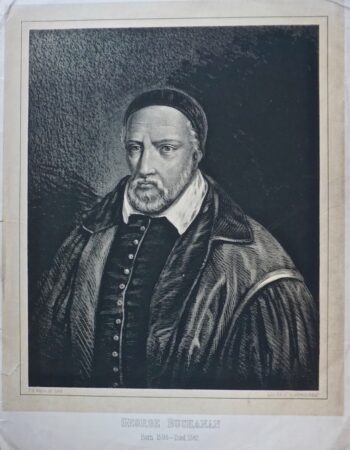 Antique print, George Buchanan, 1849