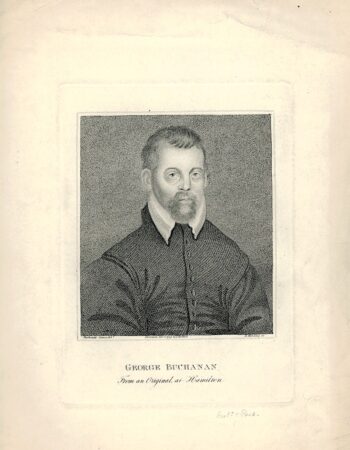 Antique Engraving Print, George Buchanan, from an Original at Hamilton, 1820 ca.