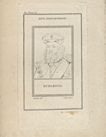 Antique Engraving  Print, Burleigh, 1790