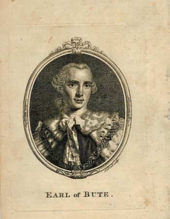 Antique Engraving Print, Earl of Bute, 1790 ca.